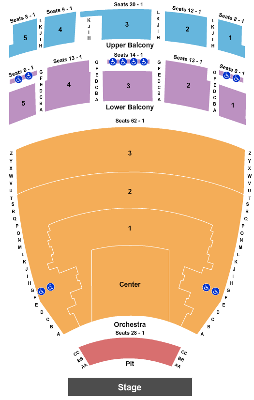 Mark C. Smith Concert Hall Mamma Mia! Seating Chart